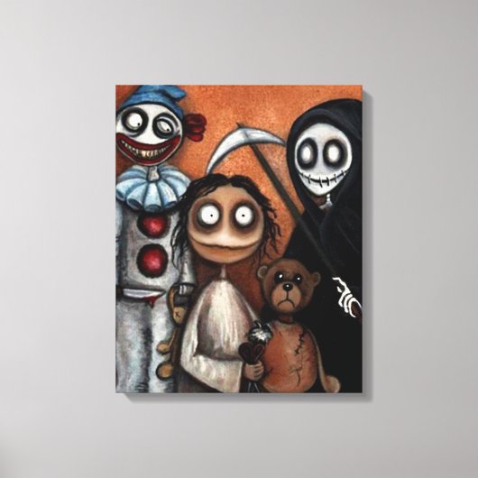 Whimsical donker griezelig kunst canvas Print (Voorkant)