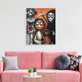 Whimsical donker griezelig kunst canvas Print (Insitu (Woonkamer))
