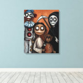 Whimsical donker griezelig kunst canvas Print (Insitu (Houten vloer))