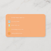 Whimsical Donut Eenhoorn Lady Food Catering QR-cod Visitekaartje (Achterkant)