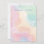 Whimsical Donut Rainbow Unicorn Pool Party Kaart (Achterkant)