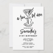 Whimsical Doodle A Tini Bit Older 21st Birthday Kaart (Voorkant)