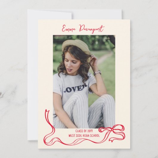 Whimsical doodle Afstudeerfeest Kaart (Achterkant)