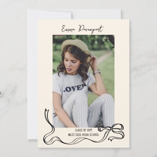 Whimsical doodle Afstudeerfeest Kaart (Achterkant)