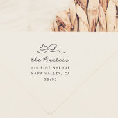 Whimsical Doodle Bow Familie Adres Rubberstempel