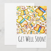 Whimsical Doodle Butterflies weldra (Voorkant / Achterkant)