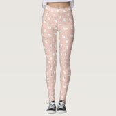 Whimsical Doodle Cats on Pink Leggings (Voorkant)