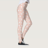 Whimsical Doodle Cats on Pink Leggings (Rechts)