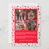 Whimsical Doodle Christmas Custom 5 Fotocollage Feestdagenkaart (Achterkant)