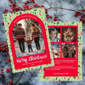 Whimsical Doodle Christmas Custom Arch 5 Foto Feestdagenkaart