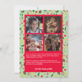 Whimsical Doodle Christmas Custom Arch 5 Foto Feestdagenkaart (Achterkant)