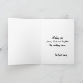 Whimsical Doodle Christmas Kaart met foto (Binnen)