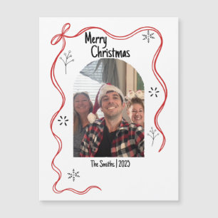 Whimsical Doodle Christmas Kaart met foto