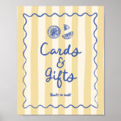 Whimsical Doodle Citroenen Kaarten & Cadeaus Bord Poster (Voorkant)