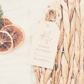 Whimsical Doodle Dove Kerstvakantie Cadeaulabel