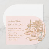 Whimsical Doodle Drawing Tea Party Vrijgezellenfee Kaart (Voorkant / Achterkant)