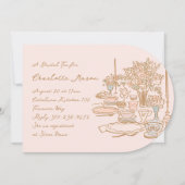 Whimsical Doodle Drawing Tea Party Vrijgezellenfee Kaart (Voorkant)