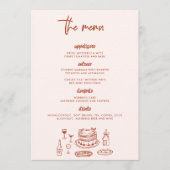 Whimsical Doodle Food Drawing Wedding Menu (Voorkant)