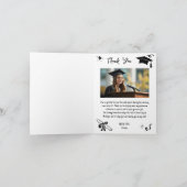 Whimsical Doodle Graduation Photo Frame Bedankkaart (Binnen)