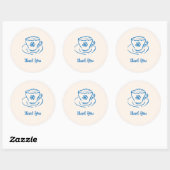 Whimsical Doodle Hand getrokken Tea Cup Bedankt Ronde Sticker (Vel)