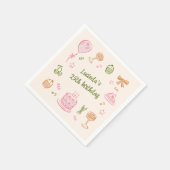 Whimsical Doodle Hand getrokken verjaardagsfeestje Servet (Hoek)