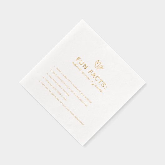 Whimsical Doodle Hearts Leuke Feiten Folie Servetten (Rechts)