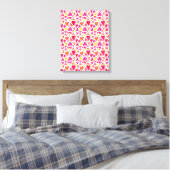 Whimsical Doodle Hearts met Patronen en Textuur Canvas Afdruk (Insitu (Slaapkamer))