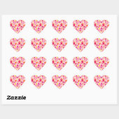 Whimsical Doodle Hearts met Patronen en Textuur Hart Sticker (Vel)