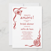 Whimsical Doodle Italian Pasta Bridal Shower Kaart (Voorkant)