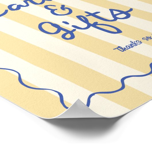 Whimsical Doodle Lemons Kaarten & Geschenken Teken Poster (Hoek)