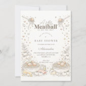 Whimsical Doodle Little Meatball Baby Shower Kaart (Voorkant)