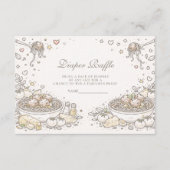 Whimsical Doodle Little Meatball Diapper Raffle Informatiekaartje (Voorkant)