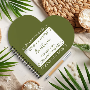 Whimsical Doodle Pad Elke kleur Bloemenmeisje Notitieboek