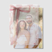 Whimsical Doodle Pink Bow eerste verjaardag Vellum Uitnodigingen (Offset (Koppel))