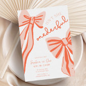 Whimsical Doodle Pink Bow Girl 1e verjaardag Kaart