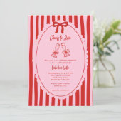 Whimsical Doodle Proost op de Liefde Bruidsuitnodi Kaart (Staand voorkant)