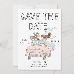 Whimsical Doodle Quirk Save the Date 
