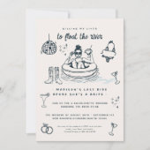 Whimsical Doodle River Float vrijgezellenweekend Kaart (Voorkant)