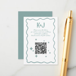 Whimsical doodle styled wedding Enclosure Card Informatiekaartje