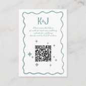 Whimsical doodle styled wedding Enclosure Card Informatiekaartje (Voorkant)