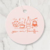 Whimsical Doodle You are Teariffic, Theethema Cade Bedankjes Labels (Voorkant)