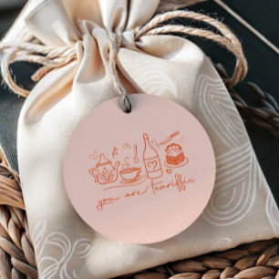 Whimsical Doodle You are Teariffic, Theethema Cade Bedankjes Labels