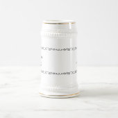 Whimsical Doodle Zwart-wit bruiloft Bierpul (Center)