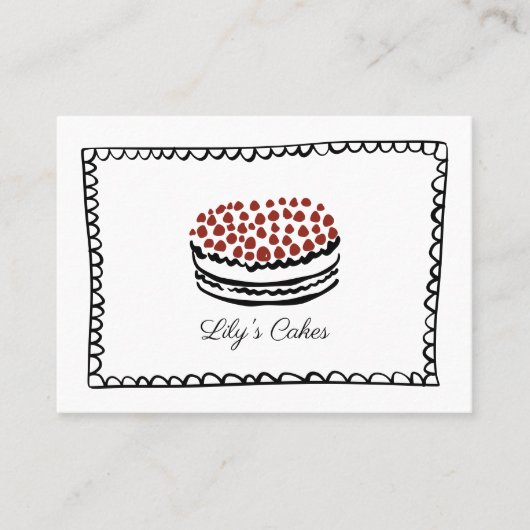 Whimsical Doodles Cake Baker Cateraar Visitekaartj Visitekaartje (Voorkant)