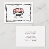 Whimsical Doodles Cake Baker Cateraar Visitekaartj Visitekaartje (Voorkant / Achterkant)