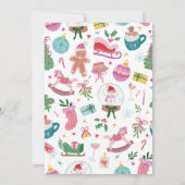 Whimsical Doodles Christmas Party Kaart (Achterkant)