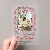 whimsical doodles foto kerst acryl uitnodigingen (Insitu (Draagbaar))
