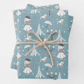 Whimsical Doodles French Inpakpapier Vel (In situ)