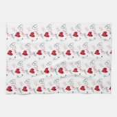 Whimsical Doodles Hand Drawn Valentines Day  Theedoek (Horizontaal)