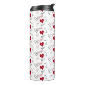 Whimsical Doodles Hand Drawn Valentines Day  Thermosbeker (Gedraaid links)